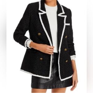 Aqua Tweed double breasted blazer XS